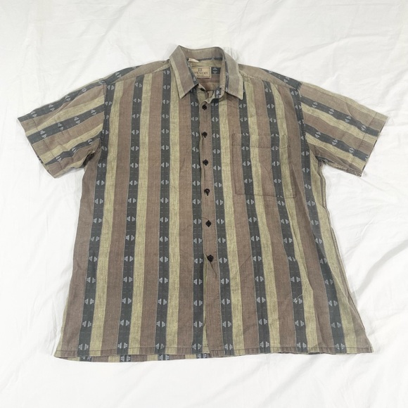 Givenchy Shirts Vtg Givenchy Monsieur Mens Brown Short Sleeve